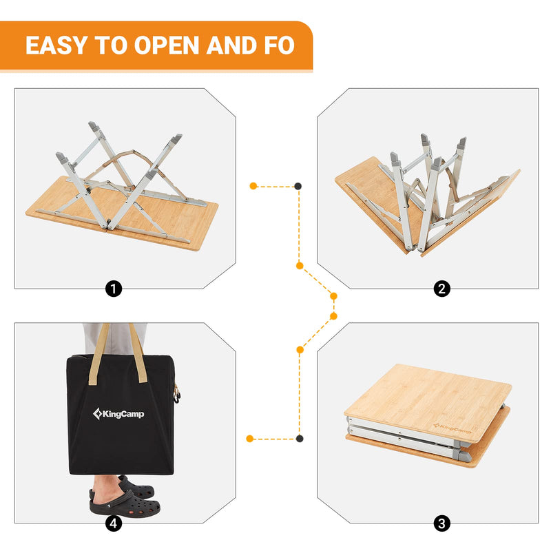 Load image into Gallery viewer, KingCamp BAMBOO P8740 Camping Table for Outdoor
