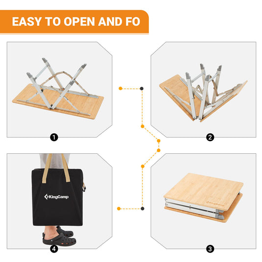 KingCamp BAMBOO P8740 Camping Table for Outdoor
