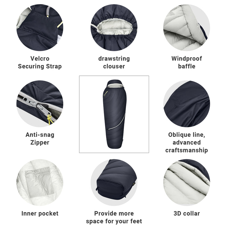 Load image into Gallery viewer, ATEPA DENALI 550L Down Sleeping Bag-Mummy
