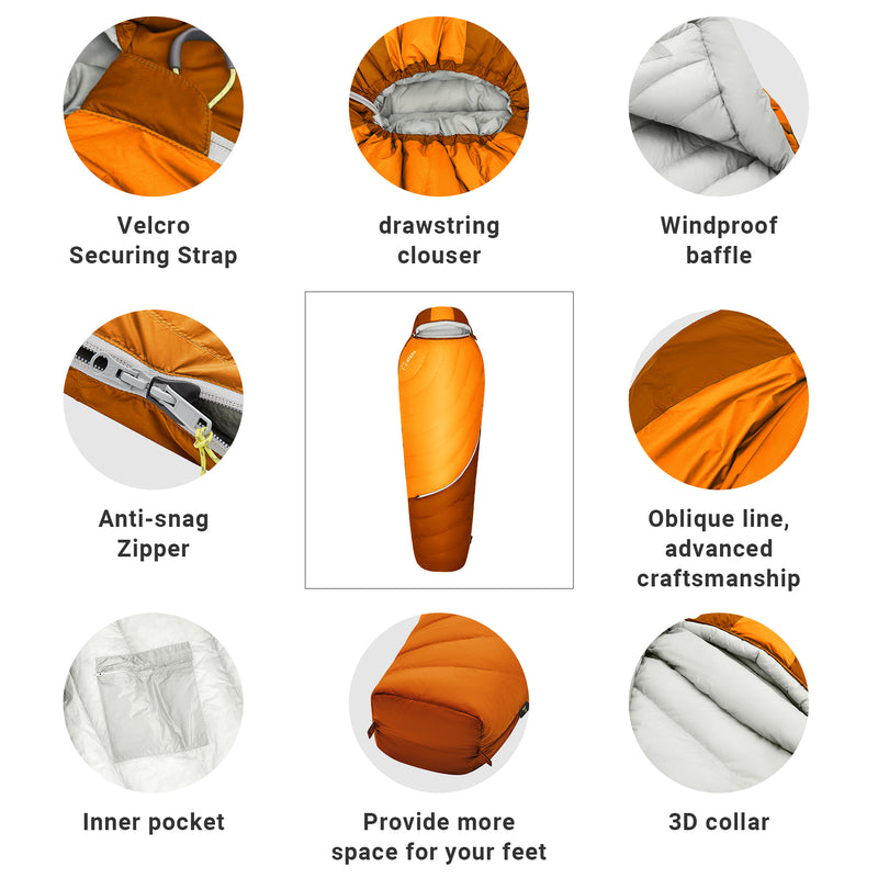 Load image into Gallery viewer, ATEPA DENALI 340L Down Sleeping Bag-Mummy
