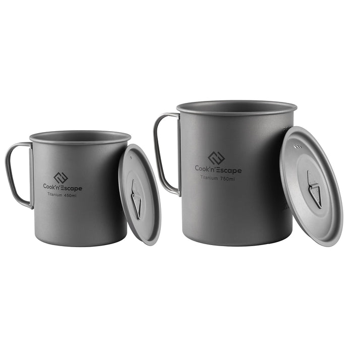 Cook'n'Escape 450ML & 750ML Titanium Cup