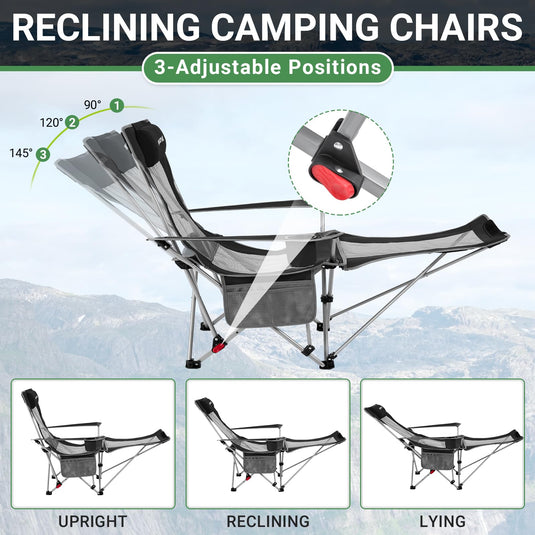 WEJOY 3-Adjustable Position Lounge Chair with Umbrella