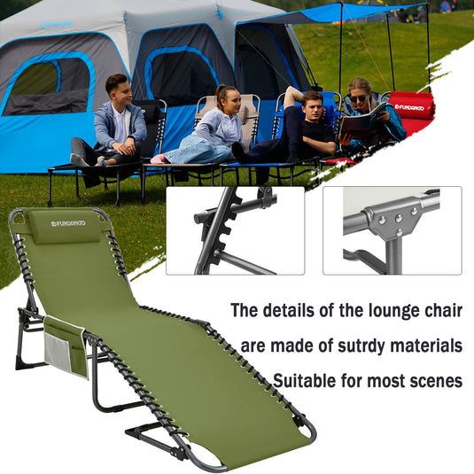 FUNDANGO 3-Folding Steel Cot Lounge Chair