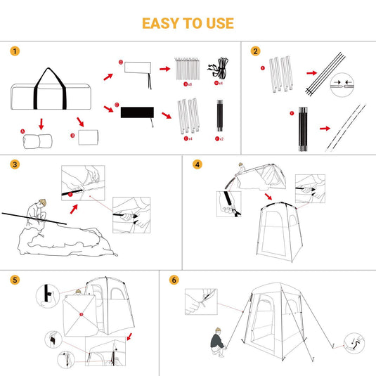 KingCamp MARASUSA Shower Tent 1 Room Design