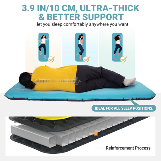 KingCamp Dual-Layer Memory Foam & Air Pad Sleeping Mat