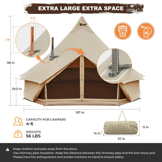 KingCamp KHAN C 400 canvas Camping Tent 400