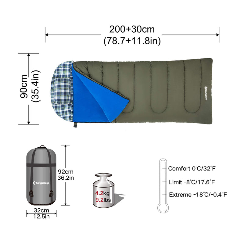 Load image into Gallery viewer, KingCamp FOREST 500 Hunting Sleeping Bag
