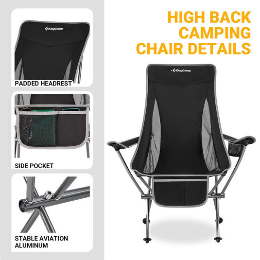 KingCamp CAMELLIA Ultralight High Back Camping Chair