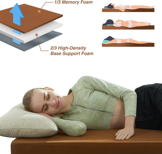 Memory Foam Camping Mattress Camping Sleeping Pad with Removable Cover