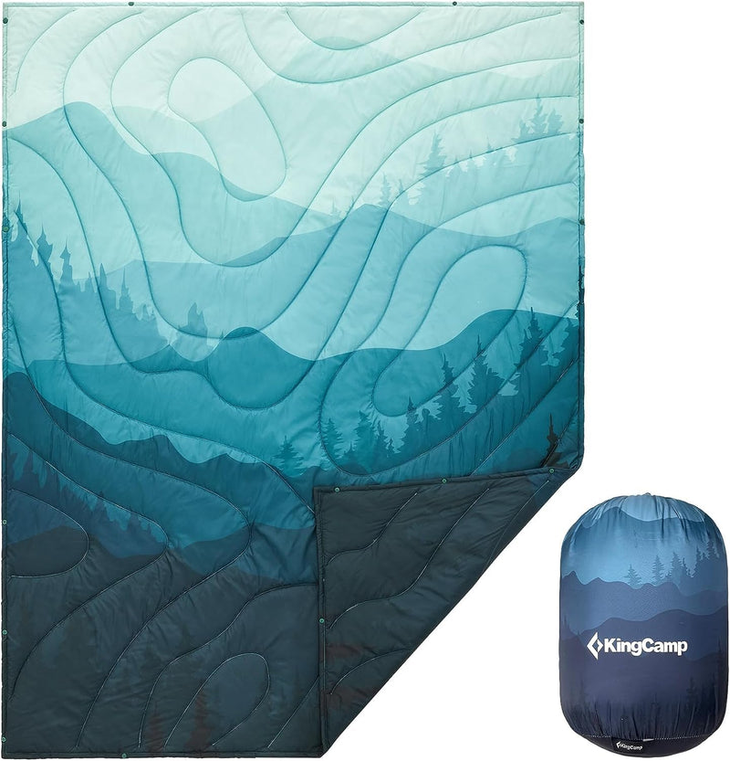 Load image into Gallery viewer, KingCamp Ultra Lightweight Printed Camping Blanket with Snap Button
