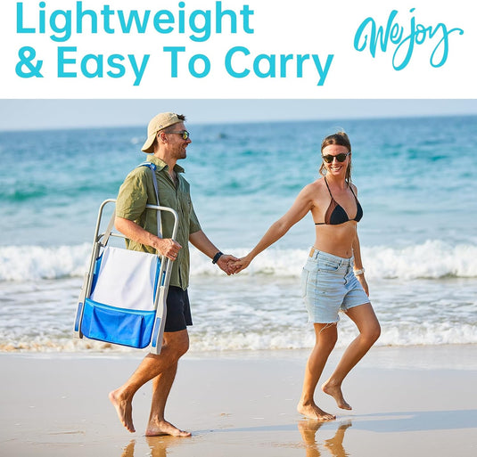 WEJOY Beach Chair Set of 2 Lightweight and Easy to Carry