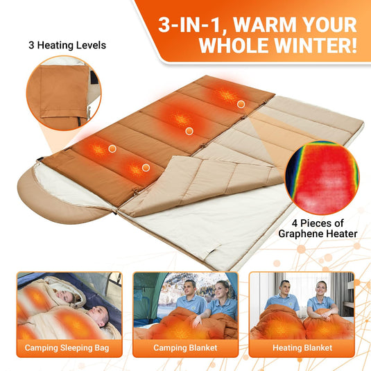 KingCamp WHEATLAND 450 3 in 1 Sleeping Bag