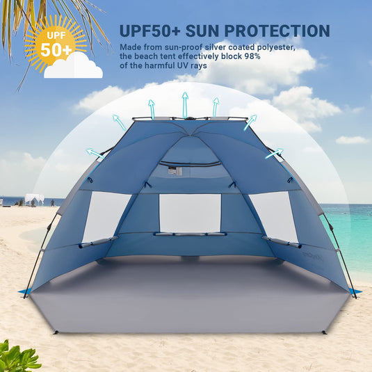 KingCamp AVELLINO Quick-Up Beach Sun Shelter Sunshade Pergola