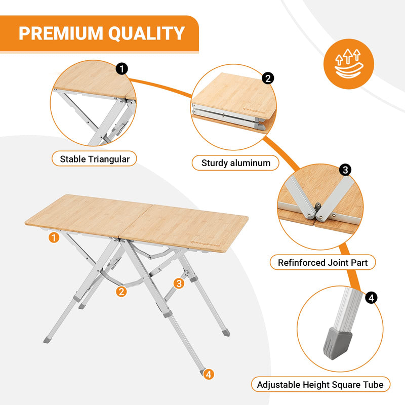 Load image into Gallery viewer, KingCamp BAMBOO P8740 Camping Table for Outdoor
