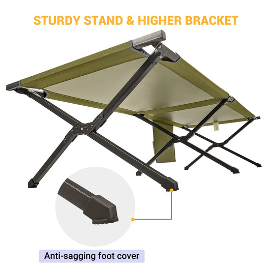 KingCamp BANYAN Steel Army Cot L Family Comfort Bed