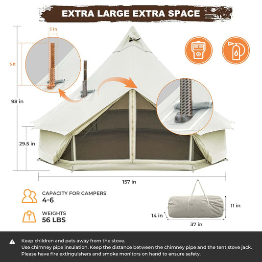 KingCamp KHAN C 400 canvas Camping Tent 400