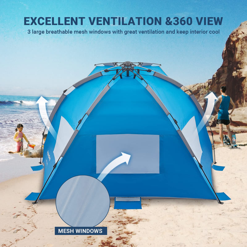 Load image into Gallery viewer, KingCamp AVELLINO Quick-Up Beach Sun Shelter Sunshade Pergola
