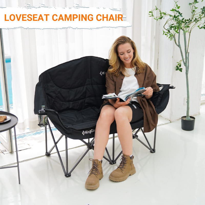Load image into Gallery viewer, KingCamp Double Sofa Chair Heavy-Duty Loveseat Camping Chair
