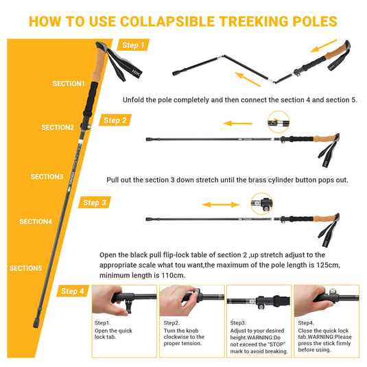 YETO Trekking Poles Hiking Poles