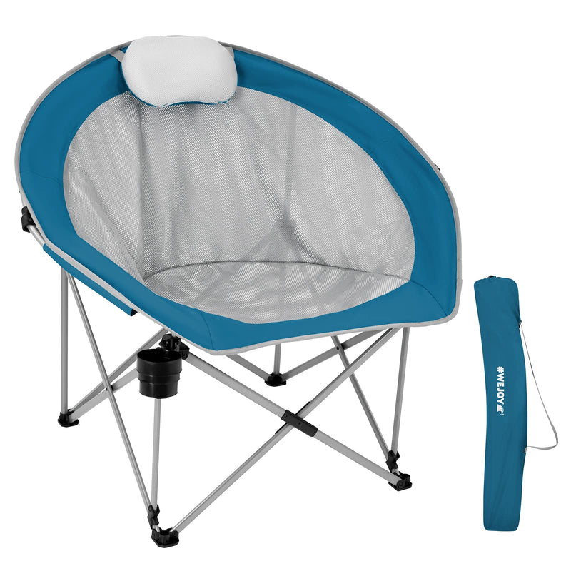 Load image into Gallery viewer, WEJOY Moon Chair XL Camping Chair for Adults with Padded Pillow, Cup Holder
