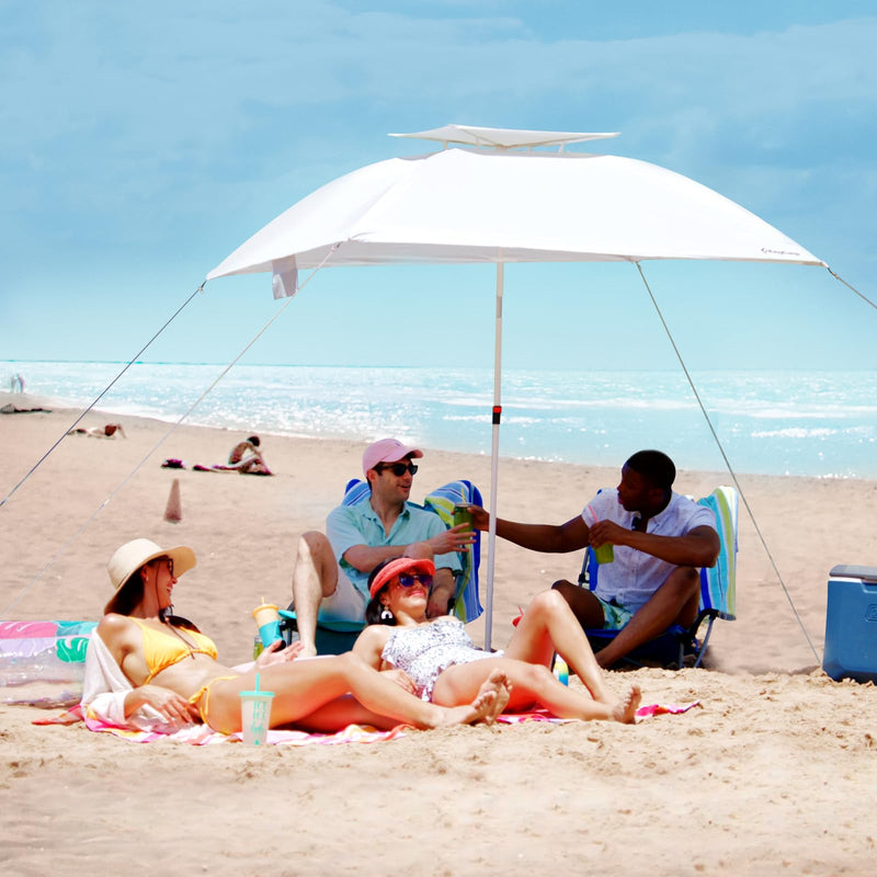 Load image into Gallery viewer, KingCamp 2-in-1 Beach Umbrella and Beach Shade Canopy

