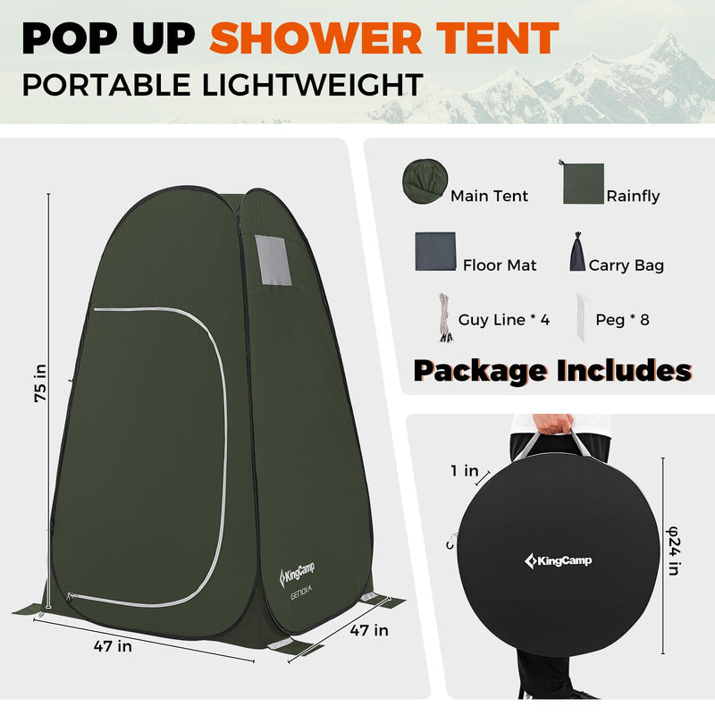 Load image into Gallery viewer, KingCamp GENOVA Portable Shower Tents for Camping, Pop Up Privacy Tent
