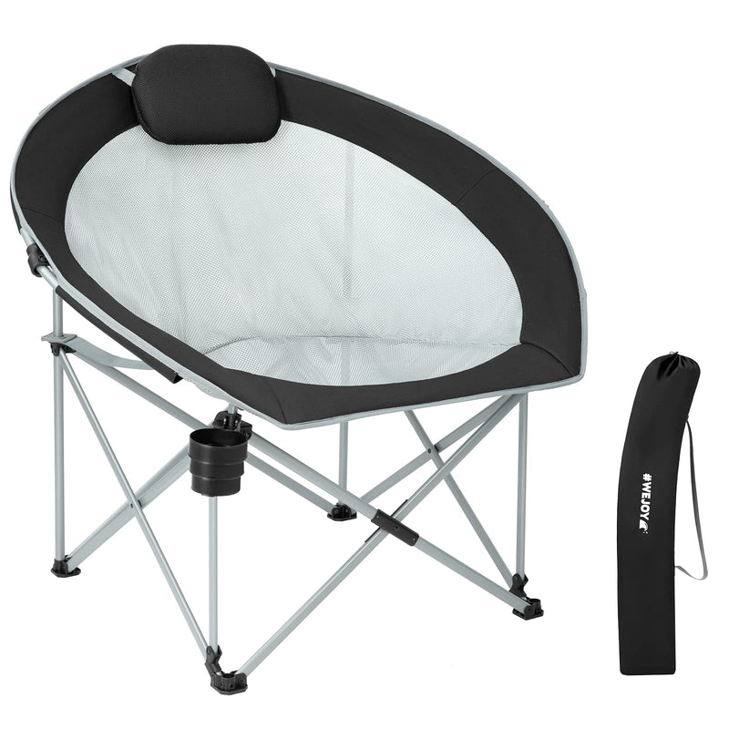 Load image into Gallery viewer, WEJOY Moon Chair XL Camping Chair for Adults with Padded Pillow, Cup Holder
