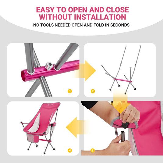 KingCamp CAMELLIA Ultralight High Back Camping Chair Ergonomic