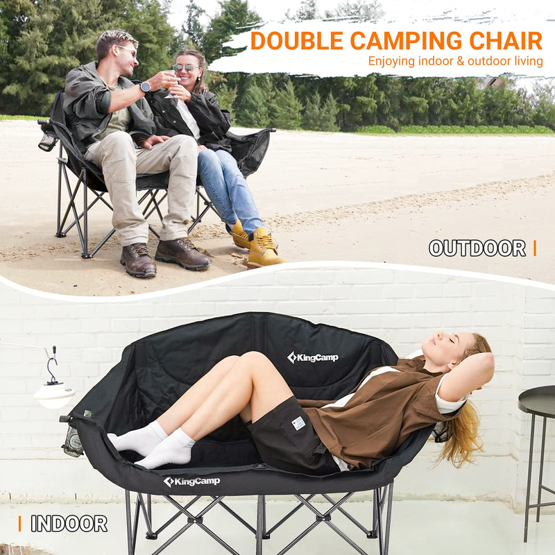 Load image into Gallery viewer, KingCamp Double Sofa Chair Heavy-Duty Loveseat Camping Chair
