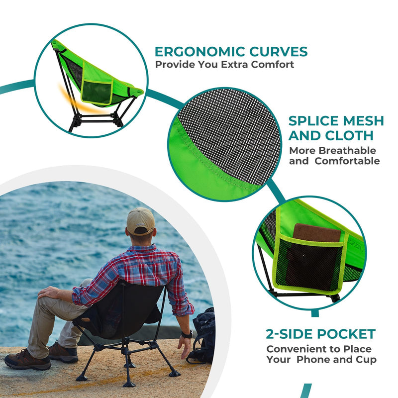 Load image into Gallery viewer, ATEPA Ultralight Square Tall Camping Chair
