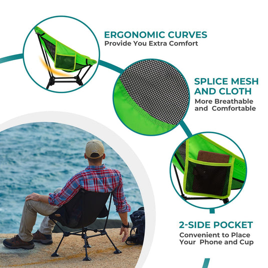 ATEPA Ultralight Square Tall Camping Chair