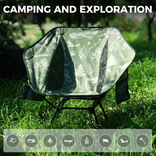 ATEPA Ultralight Backpacking Chair - 440lb Capacity, Compact Folding Camp Chair