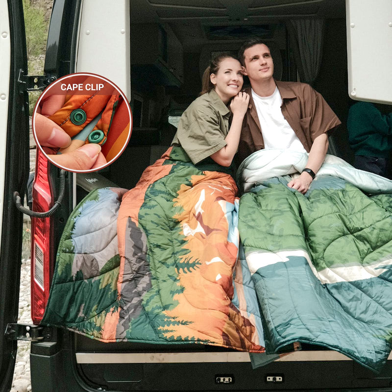 Load image into Gallery viewer, KingCamp Ultra Lightweight Printed Camping Blanket with Snap Button
