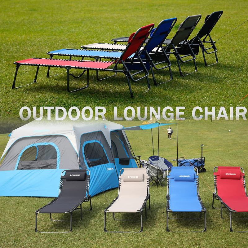 Load image into Gallery viewer, FUNDANGO 3-Folding Steel Cot Lounge Chair
