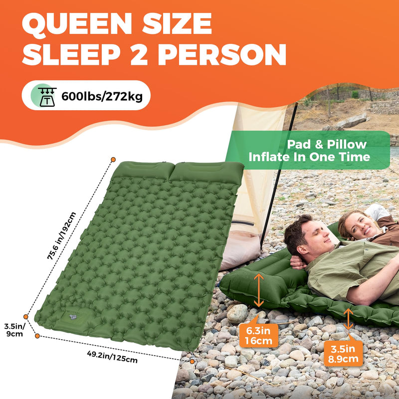 Load image into Gallery viewer, KingCamp COMFORT DUO 9 Double Air Pad
