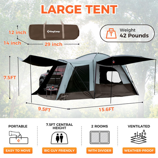 KingCamp Boundless X5 B Car-Integrated Camping Tent
