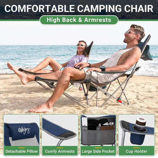 WEJOY Folding Recliner CHA Lounge Chair Set of 2