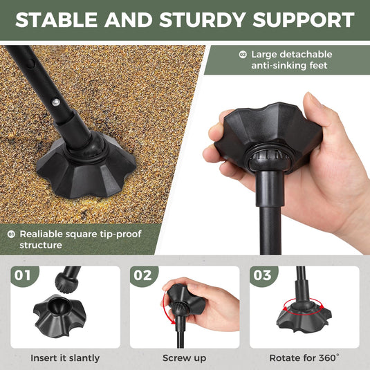 ATEPA Ultralight Backpacking Chair - 440lb Capacity, Compact Folding Camp Chair