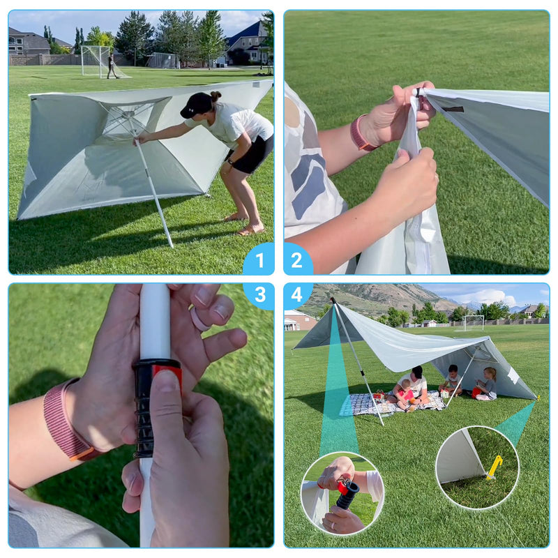 Load image into Gallery viewer, KingCamp Beach Umbrella Tent
