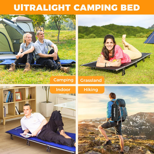 KingCamp Ultralight Camping Cot & Padding Set