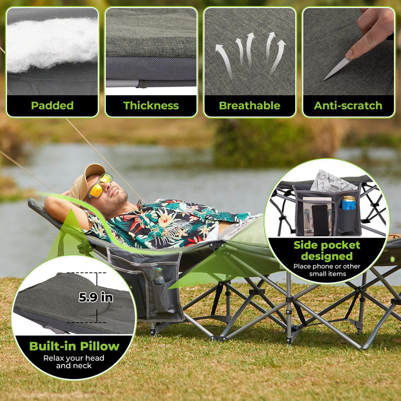 Load image into Gallery viewer, FUNDANGO Folding Camping Cot OAK COT PRO
