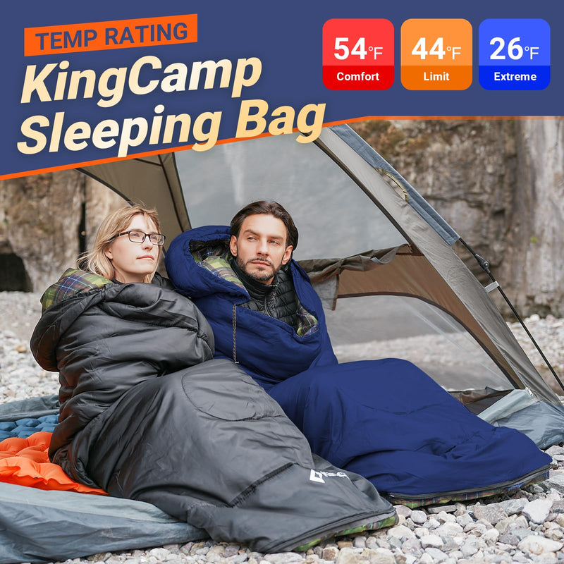Load image into Gallery viewer, KingCamp SEVAN 250 Sleeping Bag-Envelope With Hood
