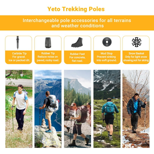 YETO Trekking Poles Hiking Poles