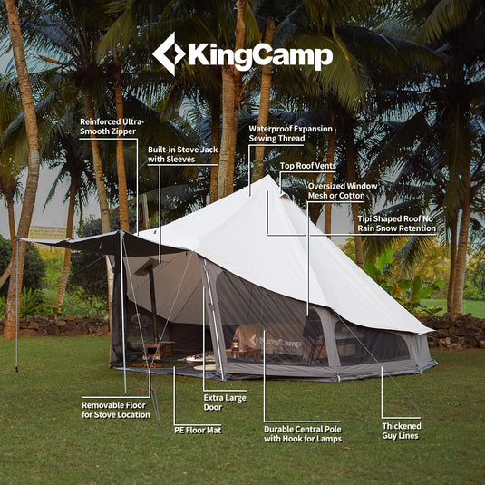 KingCamp KHAN LIGHT 400 Canvas Bell Tent