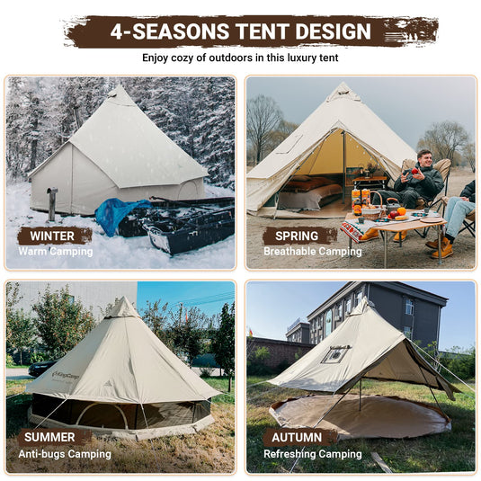 KingCamp KHAN C 400 canvas Camping Tent 400