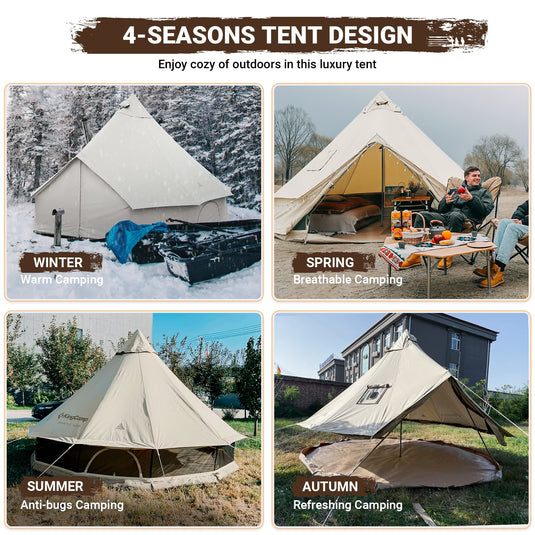 canvas camp bell tent KingCamp KHAN C 400 Canvas Camping Tent – BRoadout