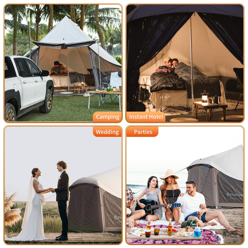 Load image into Gallery viewer, KingCamp KHAN LIGHT 500 Canvas Bell Tent For 6-8 Person
