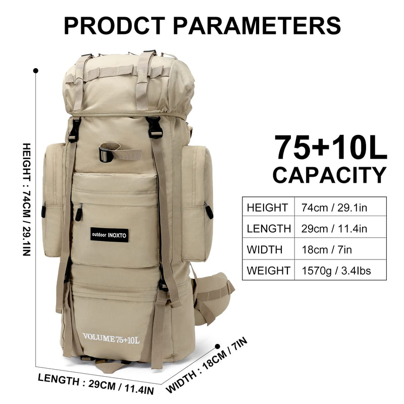 Load image into Gallery viewer, 85L Lightweight Internal Frame Hiking Backpack
