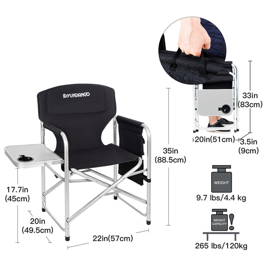 FUNDANGO Aluminum Director's Chair