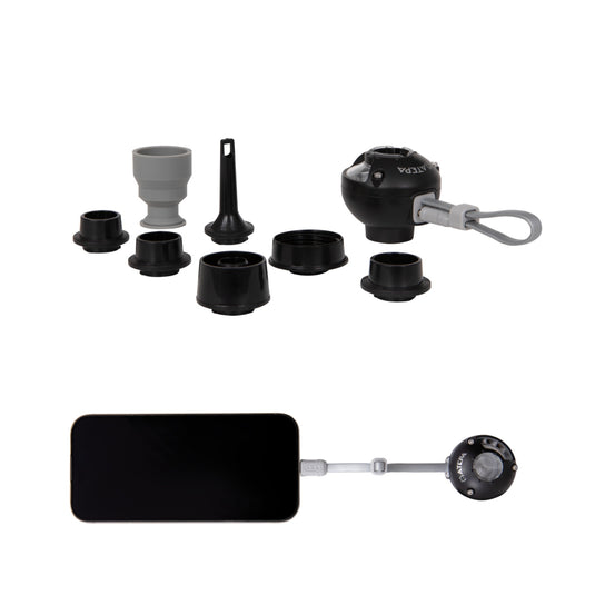 ATEPA 2-in-1 Ultra-Mini Air Pump | Only 1oz (28g) Portable Electric Pump for Inflatables, USB Powered with 7 Nozzles, Fast 300L/min for Camping Pads, Air Mattresses & Pool Floats